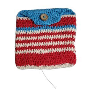 Veteran's Pouch for Walker Hand Crocheted-"Thank you for your Service"